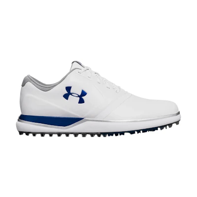 (W) UA Performance Spikeless 'White Morrocan Blue'
