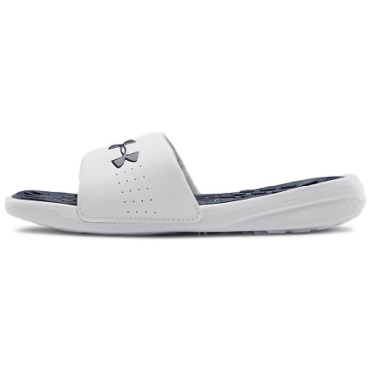(Women)  Under Armour Playmaker Fixed Strap Slide 'White Blue'  3000063-103