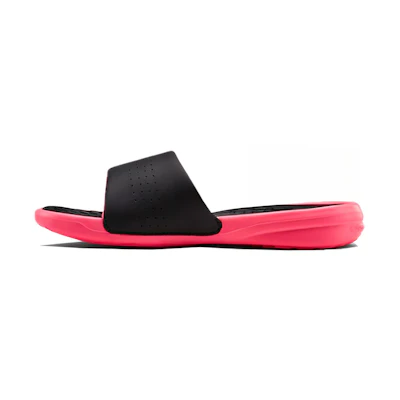 (W) UA Playmaker Fixed Strap Slide 'Black Pink'