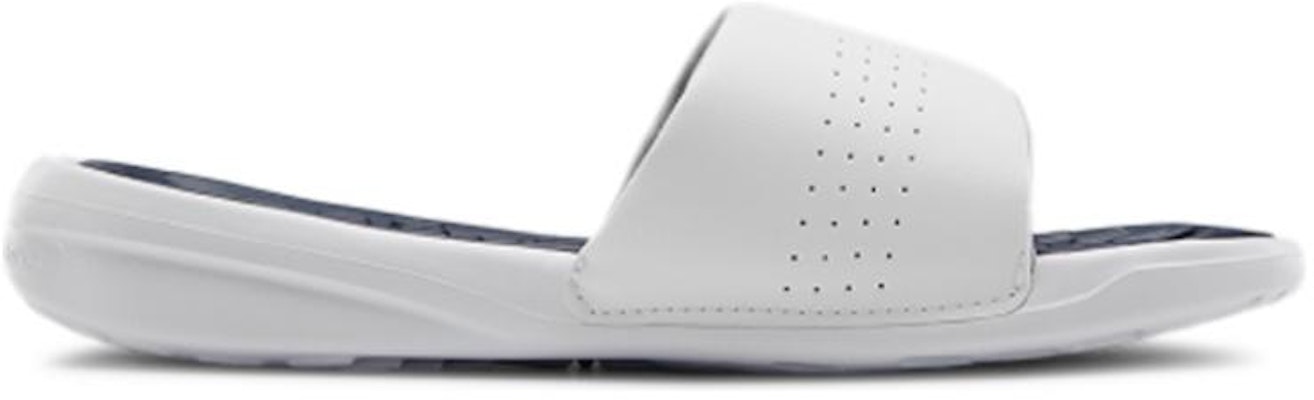 (Women) Under Armour Playmaker Fixed Strap Slide 'White Blue' 3000063-103 Order (Women) Under Armour Playmaker Fixed Strap Slide 'White Blue' 3000063-103