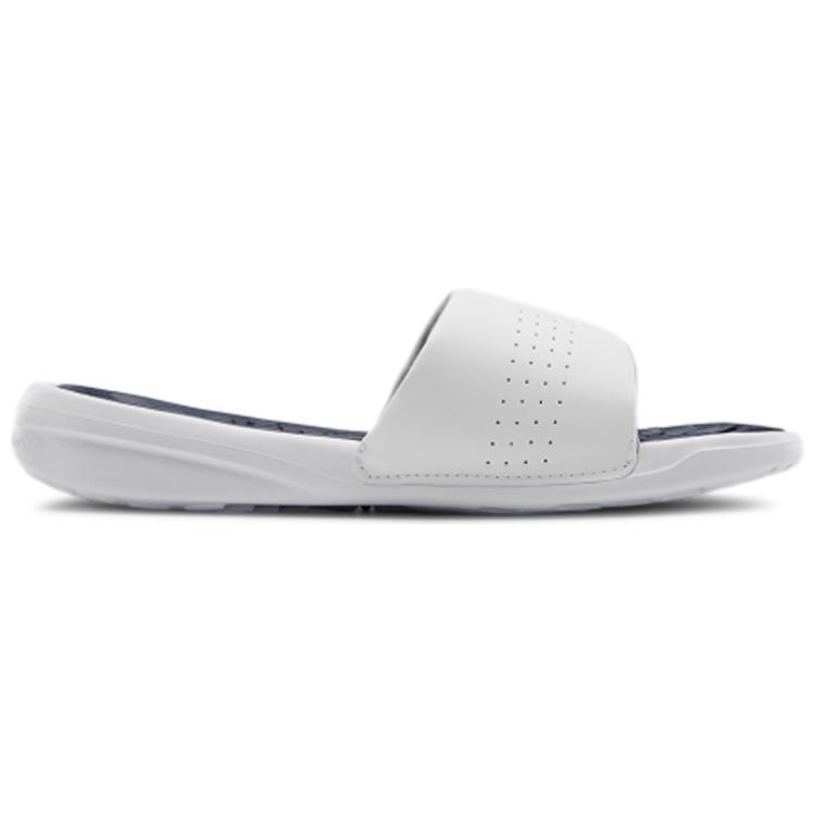 Order (W) Under Armour Playmaker Fixed Strap Slipper ''Wit Blauw'' 3000063-103
