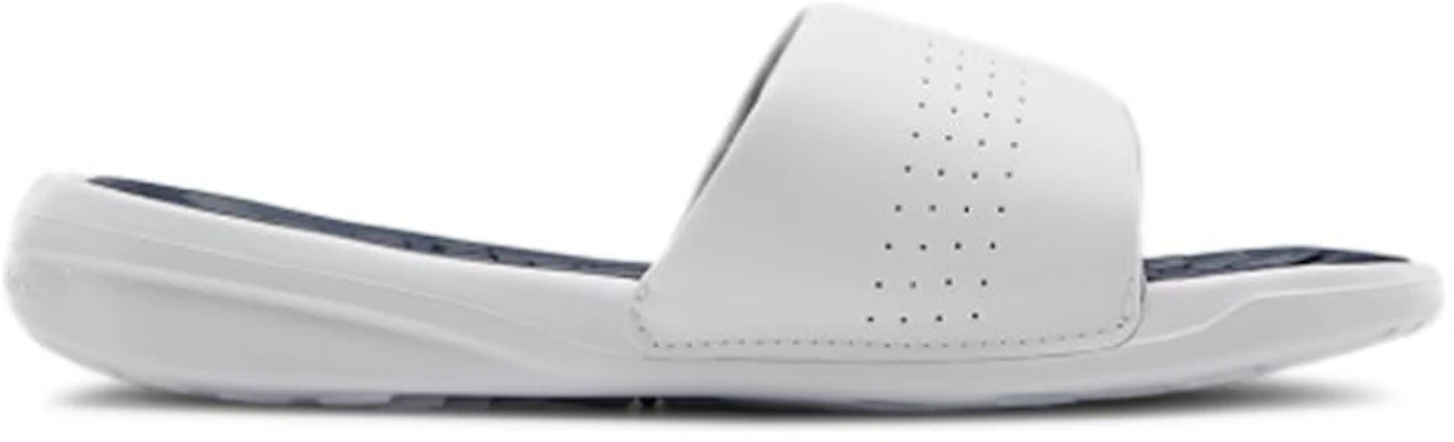 (W) Under Armour Playmaker Fixed Strap Slipper ''Wit Blauw'' 3000063-103 Order (W) Under Armour Playmaker Fixed Strap Slipper ''Wit Blauw'' 3000063-103