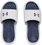Shop (W) Under Armour Playmaker Fixed Strap Slipper ''Wit Blauw'' 3000063-103