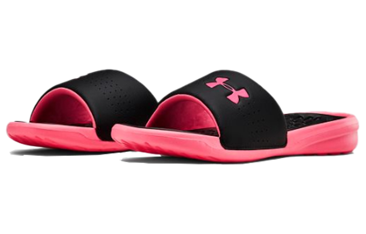 Shop (Women)  Under Armour Playmaker Fixed Strap Slide 'Black Pink'  3000063-001