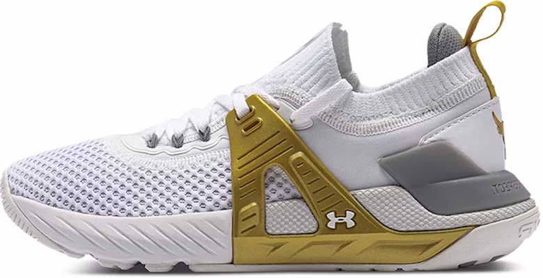 (Women) Under Armour Project Rock 4 'White Metallic Gold' 3023696-104 Buy (Women) Under Armour Project Rock 4 'White Metallic Gold' 3023696-104