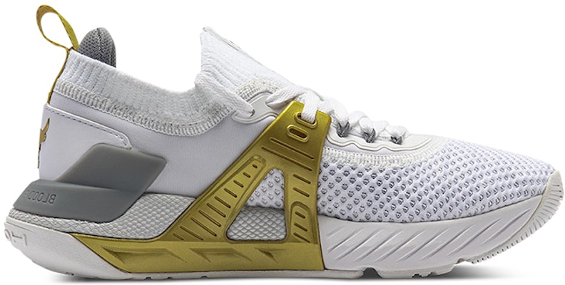 (Women) Under Armour Project Rock 4 'White Metallic Gold' 3023696-104 Order (Women) Under Armour Project Rock 4 'White Metallic Gold' 3023696-104