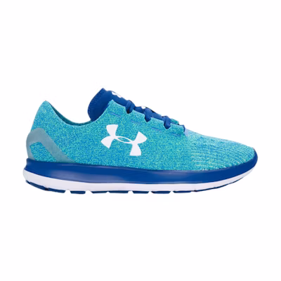 (W) UA Speedform Slingride 'Heron Blue Lime Light'