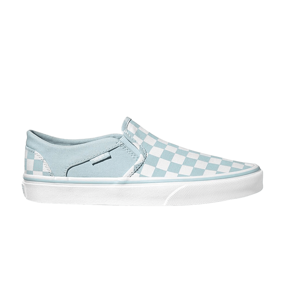 (Women)  Vans Asher 'Checkerboard - Baby Blue'  VN0A32QMROI