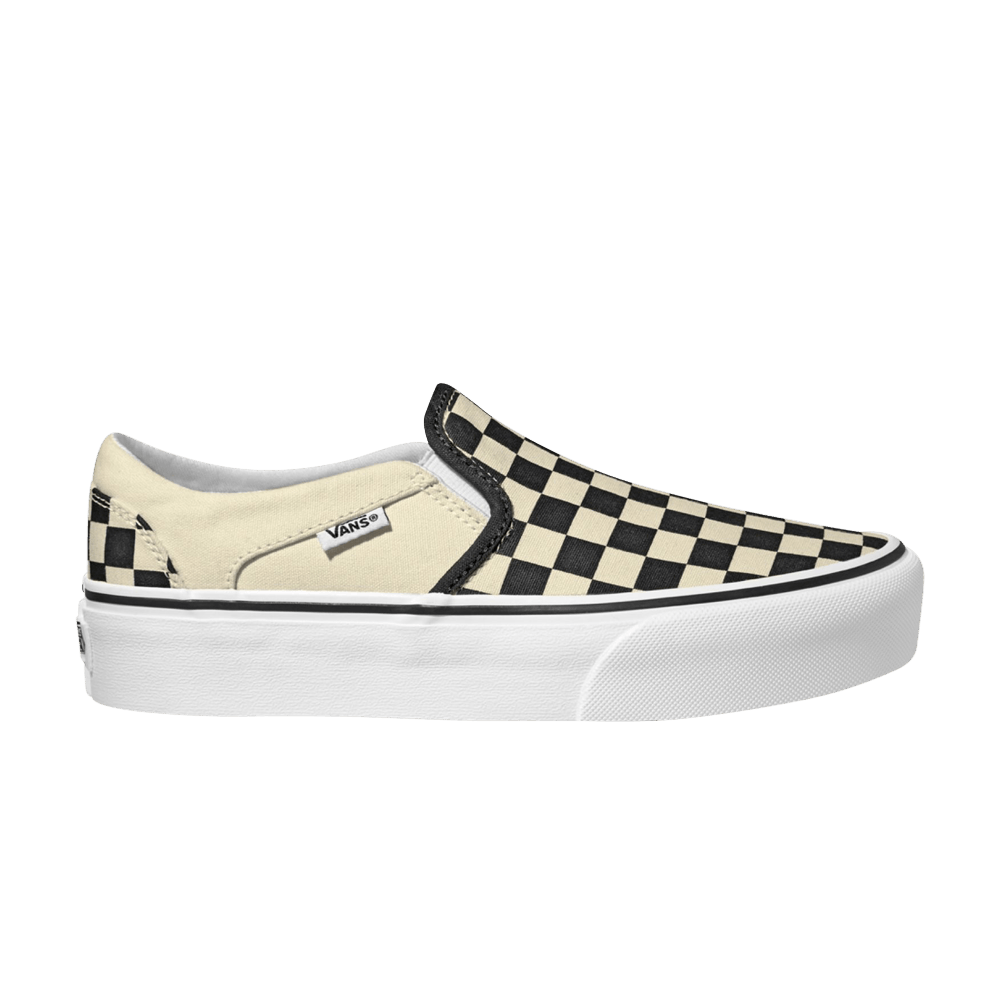 (Women)  Vans Asher Platform 'Checkerboard - Black White'  VN0A3WMM5GX