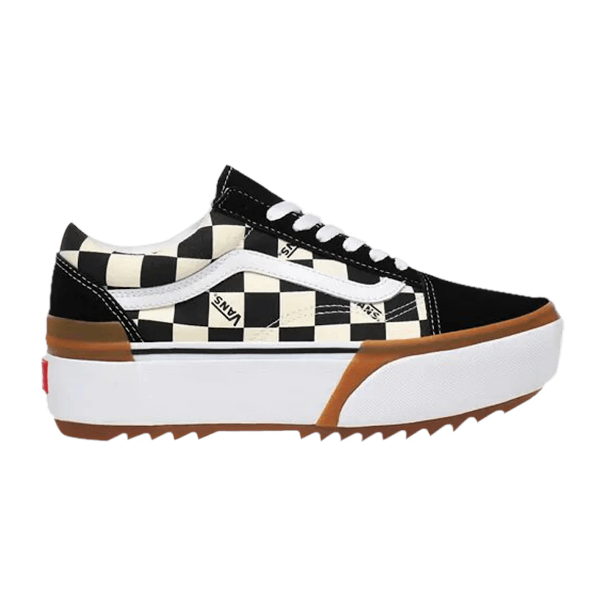 Multi colored checkerboard vans old skool on sale