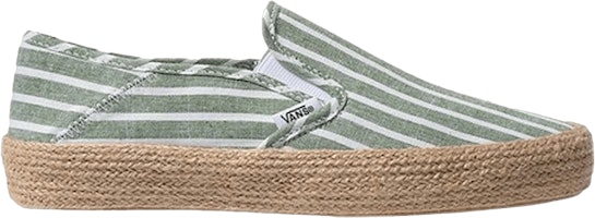 (Women) Vans Slip_On Espadrille 'Garden Green' VN0A3MVBVT2 (Women) Vans Slip_On Espadrille 'Garden Green' VN0A3MVBVT2