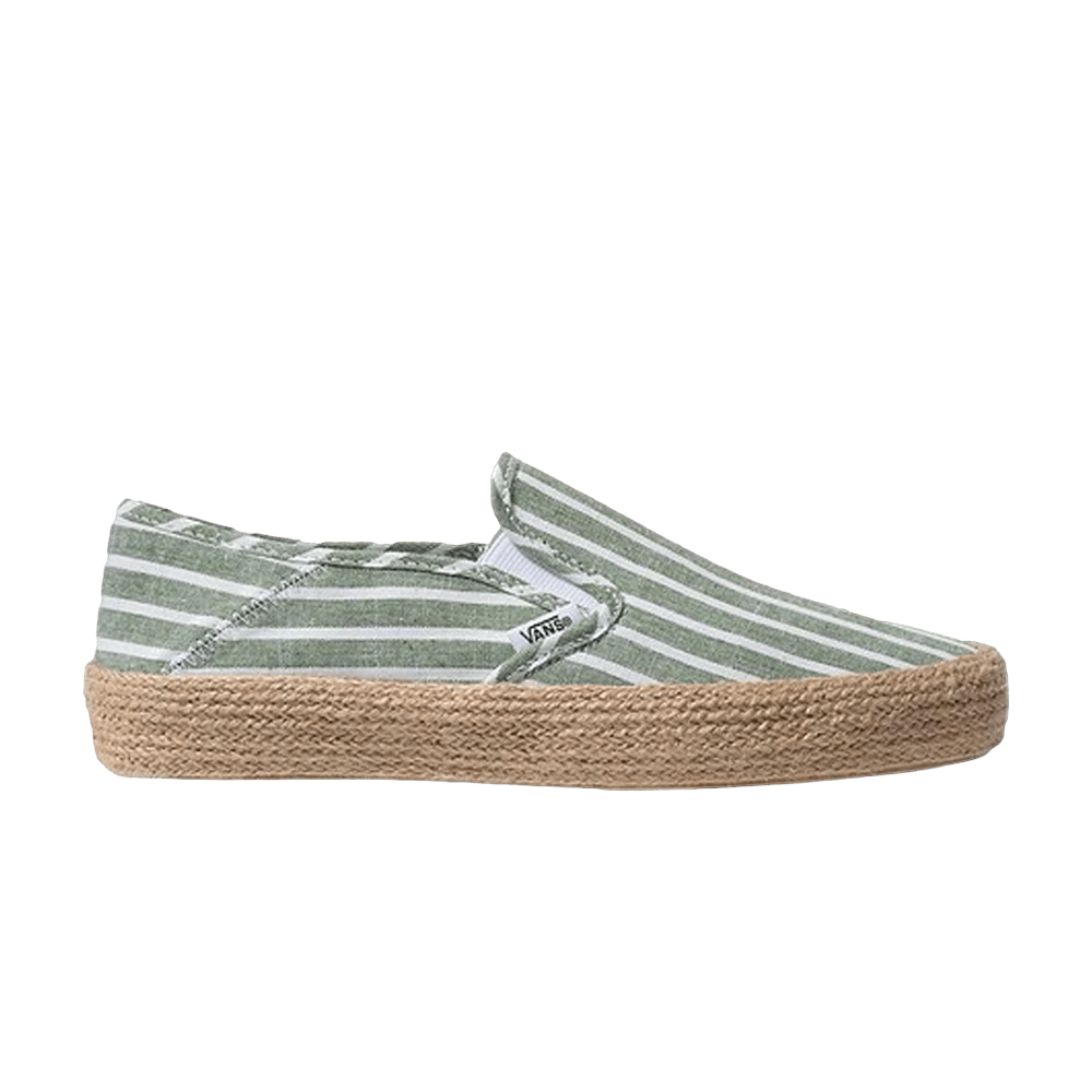 (Women)  Vans Slip_On Espadrille 'Garden Green'  VN0A3MVBVT2