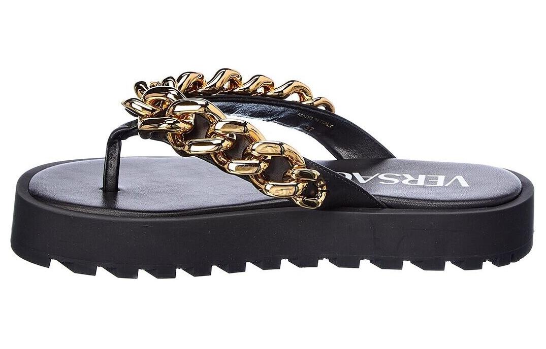 Buy (W) Sandalias de Cadena Versace 'Negro' 1003336-DVT2P-1B00V