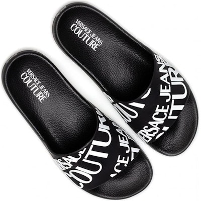(W) Versace Sandal Logo 'Hitam Putih' 72VA3SQ1-71352-899 Shop (W) Versace Sandal Logo 'Hitam Putih' 72VA3SQ1-71352-899