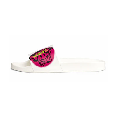 (W) Versace Medusa Smile Slide 'White'