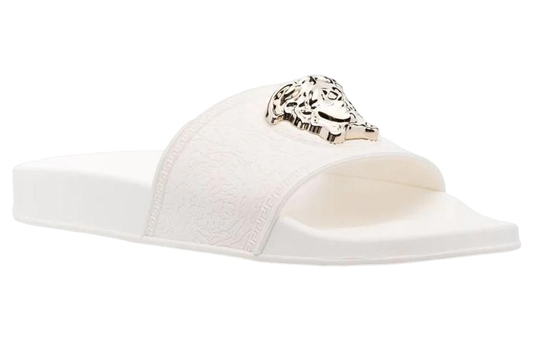 (W)  Versace Palazzo Pool Slides 'White Silver' 圖 2