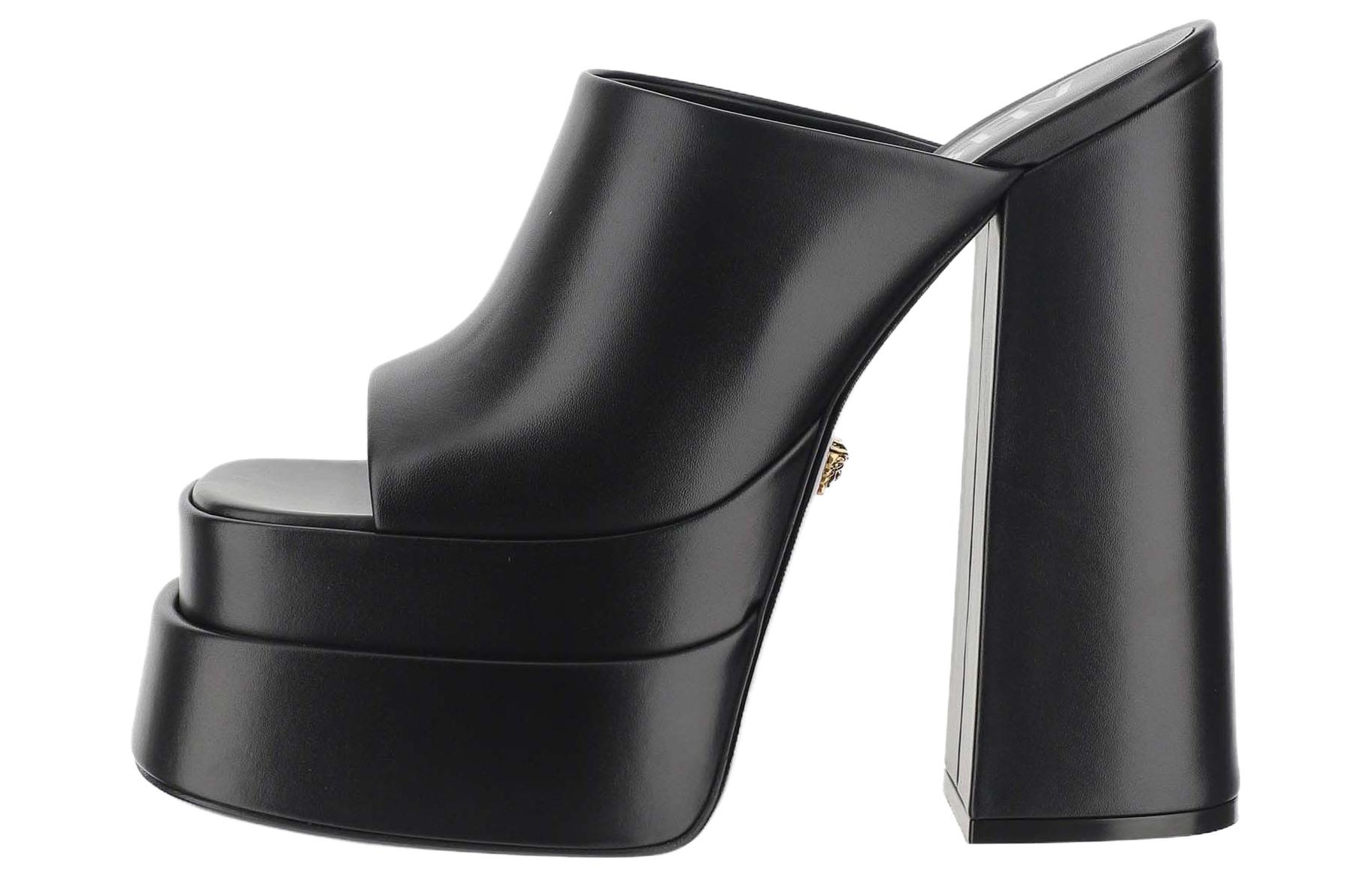 (Women)  Versace Platform Mule T.155 Vitellino 'Black'  1003320-DVT2P-1B00V