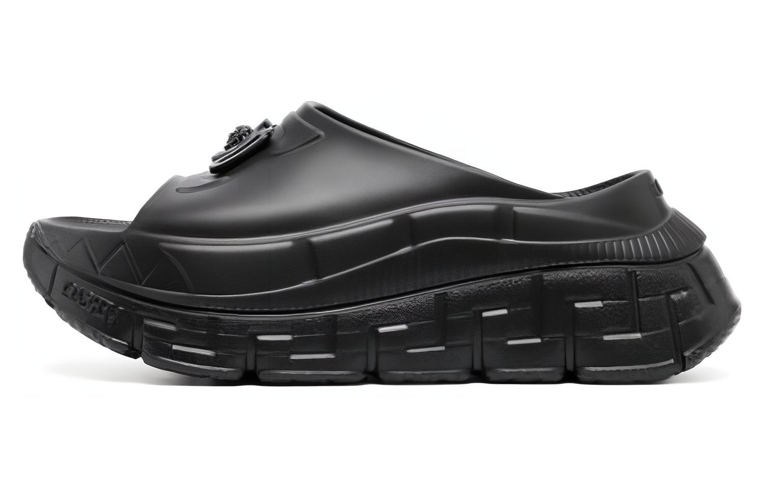 (Women)  Versace Slide Fabric 'Black'  1011314-1A08202-1B090