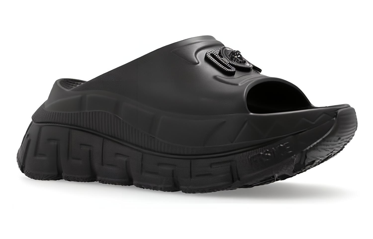 Order (W) Versace Slide Kain 'Hitam' 1011314-1A08202-1B090