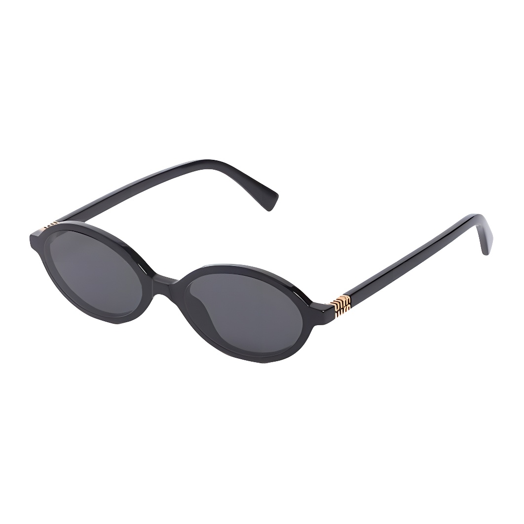 (Women) MIU MIU Irregular Shape Sunglasses for Women - Black SMU04ZE1ABF05S0CA050