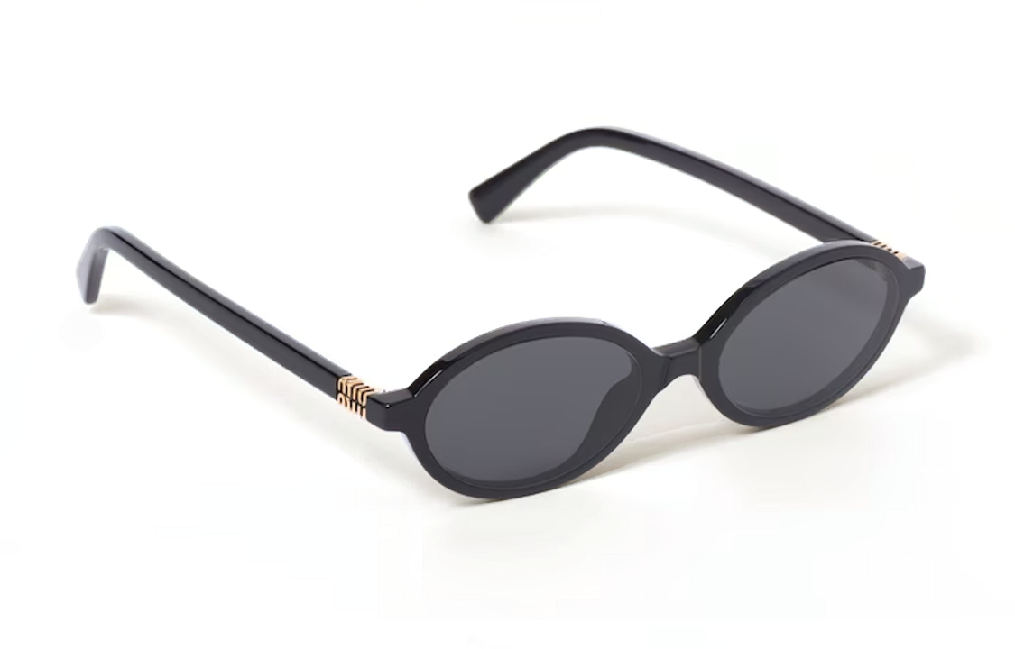 Shop (W) [Kacamata Resep] MIU MIU Kacamata Bentuk Tidak Biasa Wanita - Hitam SMU04ZE1ABF05S0CA050