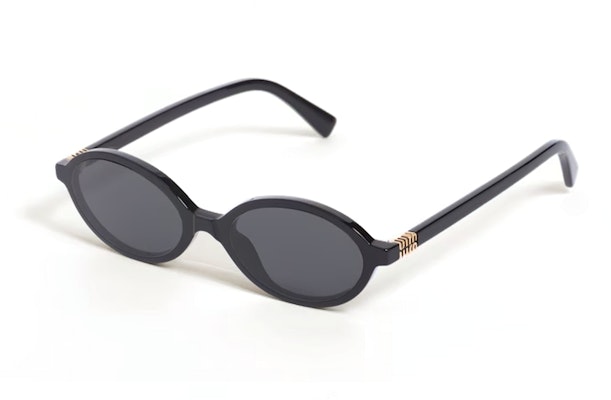 (W) 【含处方】MIU MIU 女士不规则形状太阳镜 - 黑色 SMU04ZE1ABF05S0CA050 Sizing (W) 【含处方】MIU MIU 女士不规则形状太阳镜 - 黑色 SMU04ZE1ABF05S0CA050