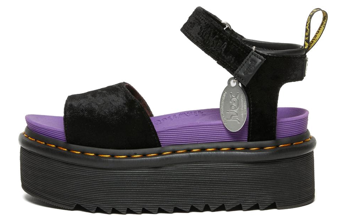 (Women)  X-Girl x Dr. Martens Strap Platform Sandal 'Black Velvet'  27165001