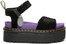Order (W) X-Girl x Dr. Martens Strap Platform Sandal ''Zwart Fluweel'' 27165001