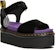 (W) X-Girl x Dr. Martens Sandal Platform Strap 'Black Velvet' Hitam. 27165001