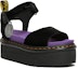 Lookbook (W) X-Girl x Dr. Martens Sandal Platform Strap 'Black Velvet' Hitam. 27165001