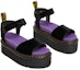 Shop (W) X-Girl x Dr. Martens Sandal Platform Strap 'Black Velvet' Hitam. 27165001
