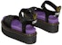 (W) X-Girl x Dr. Martens Sandal Platform Strap 'Black Velvet' Hitam. 27165001