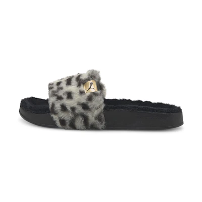 (W) YLM Puma Leadcat Fluff Slide 'Safari'