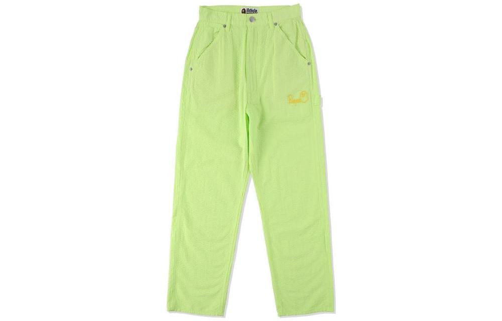 (Women) A BATHING APE BAPE  Casual Pants with Ape Letter Embroidery. 0ZXPTW252501G