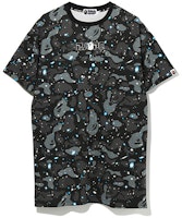 (Women) A BATHING APE Bape Letter Print Holographic Star Short Sleeve Dress. 0ZXDSW235512E (Women) A BATHING APE Bape Letter Print Holographic Star Short Sleeve Dress. 0ZXDSW235512E