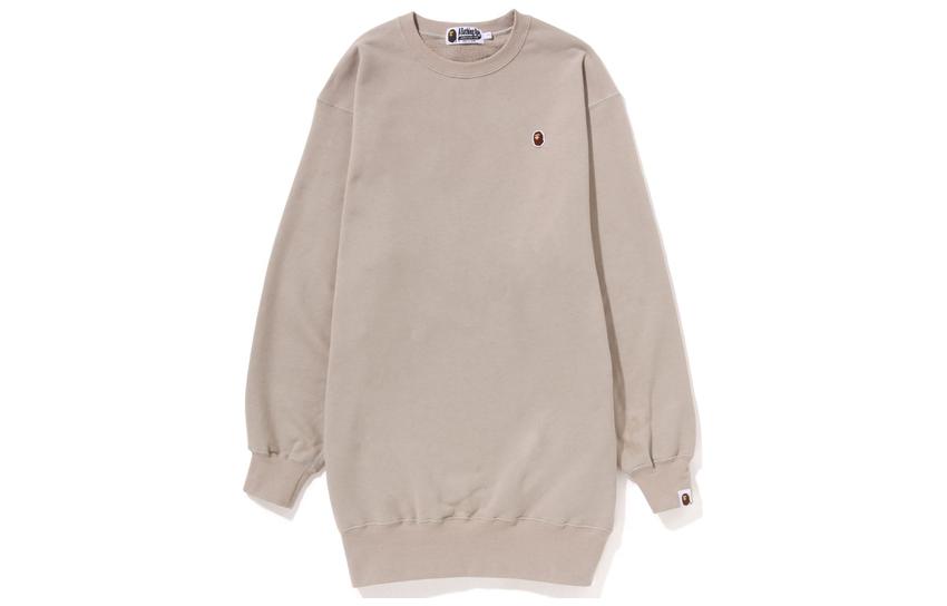 (Women) A BATHING APE BAPE Ape Head Embroidered Logo Sweatshirt . 0ZXDSW235001K