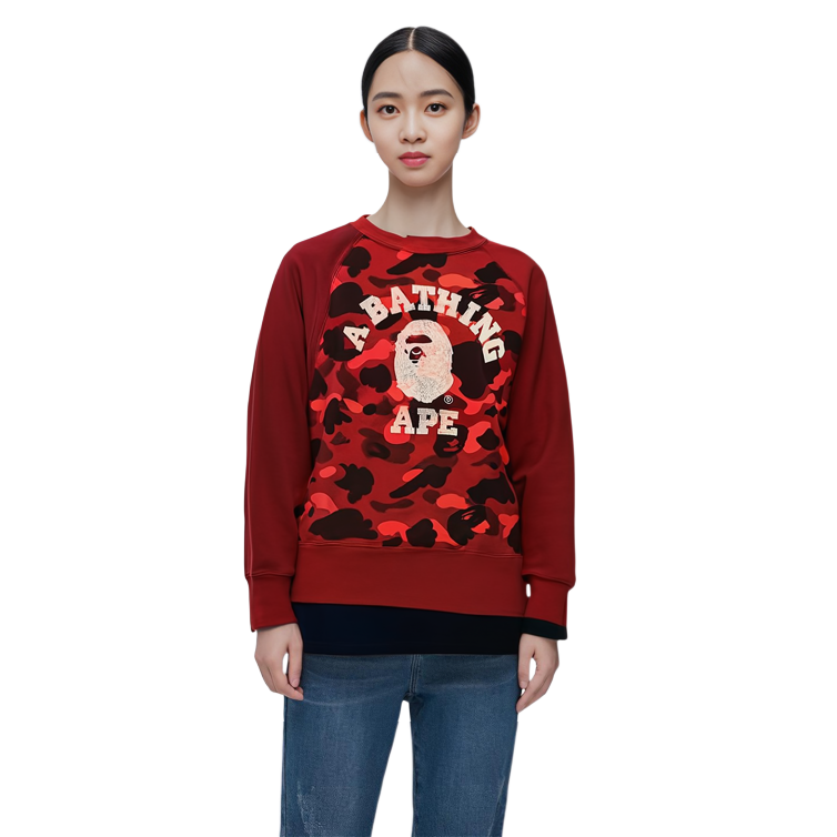 (Women) A BATHING APE BAPE Ape Head Logo Camo Sweatshirt . 0ZXSWW213007J 圖 3