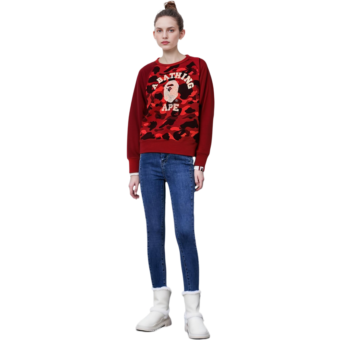 (Women) A BATHING APE BAPE Ape Head Logo Camo Sweatshirt . 0ZXSWW213007J 圖 5