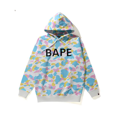(Women) A BATHING APE Bape Camo Letter Print Hoodie Full Over Patterned 0ZXSWW214505G