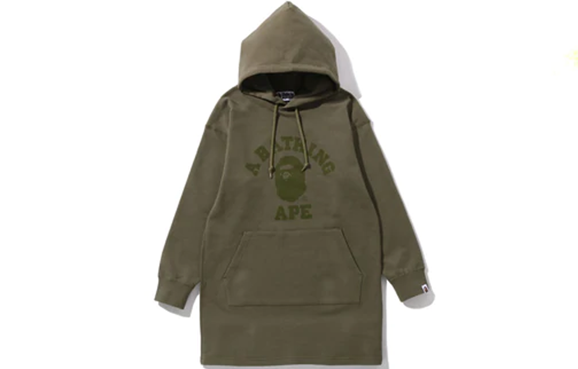 (Women) A BATHING APE BAPE College Hoodie  Ape Head Logo Graphic Crewneck. 1H80-235-503 圖 3