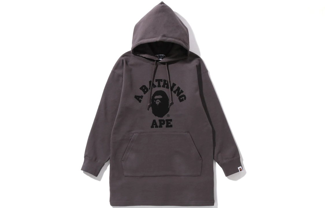 (Women) A BATHING APE BAPE College Hoodie  Ape Head Logo Graphic Crewneck. 1H80-235-503 圖 4