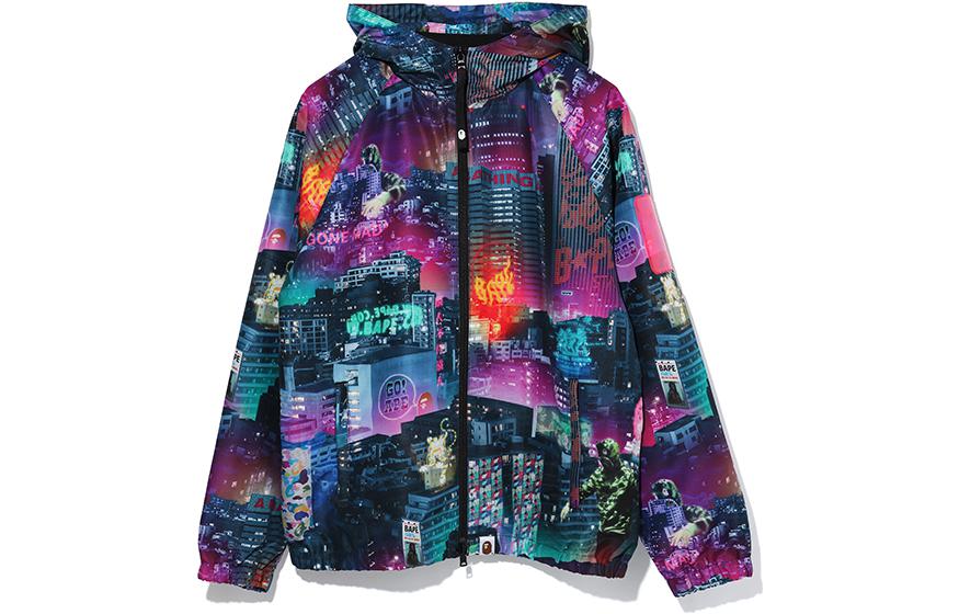 (Women) A BATHING APE BAPE Neon City Logo Hoodie Jacket  Black 0ZXJKW240508E 圖 2