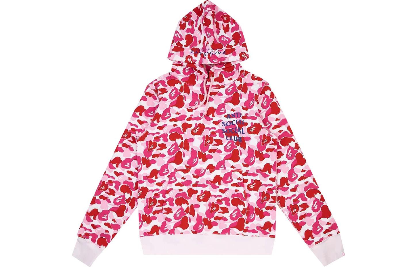 (Women) A BATHING APE BAPE Pink Camo Logo Printed Pullover Hoodie Women’s. 1G23-114-913