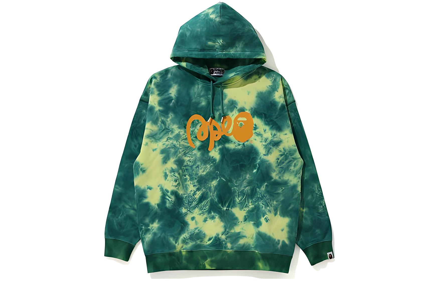(Women) A BATHING APE BAPE SS22 Tie-Dye Alphabet Print Hoodie (). 0ZXSWW214506G