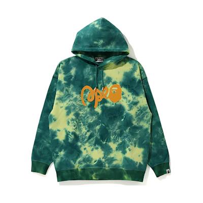 (Women) A BATHING APE BAPE SS22 Tie-Dye Alphabet Print Hoodie (). 0ZXSWW214506G
