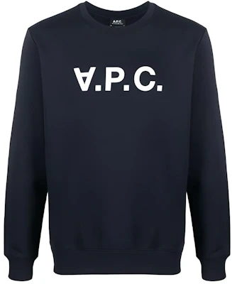 (W) A.P.C. Blue Logo Crewneck Pullover Sweatshirt COECQF27644-IAK Buy (W) A.P.C. Blue Logo Crewneck Pullover Sweatshirt COECQF27644-IAK