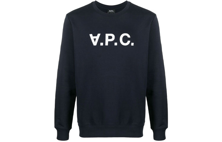 (Women) A.P.C. Blue Logo Crewneck Pullover Sweatshirt COECQF27644-IAK 圖 2