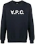 Order (W) A.P.C. Blue Logo Crewneck Pullover Sweatshirt COECQF27644-IAK