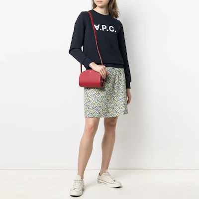 (W) A.P.C. Blue Logo Crewneck Pullover Sweatshirt COECQF27644-IAK Lookbook (W) A.P.C. Blue Logo Crewneck Pullover Sweatshirt COECQF27644-IAK