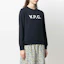 Shop (W) A.P.C. Blue Logo Crewneck Pullover Sweatshirt COECQF27644-IAK